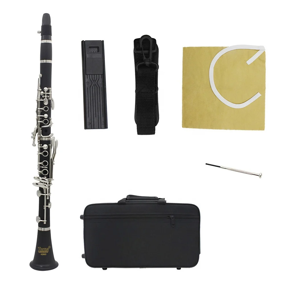 Boutique in560 BB tone bakelite tube body 17 hole clarinet with sheep intestines leather