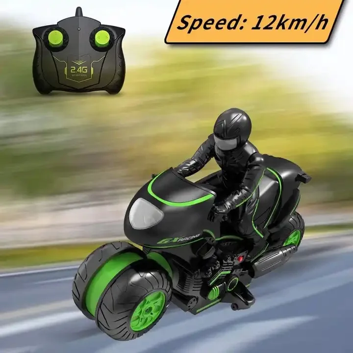 Kids Rc Motorcycle Toy Remote Control Drift Stunt Motorcycles 360 Degree Rotating 2.4ghz Rc Motorbike Vehicle