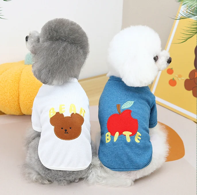 Hot selling Cute Comfortable Small and Medium Dog Cat Cotton Clothing Spring and Summer New Dog T-shirt