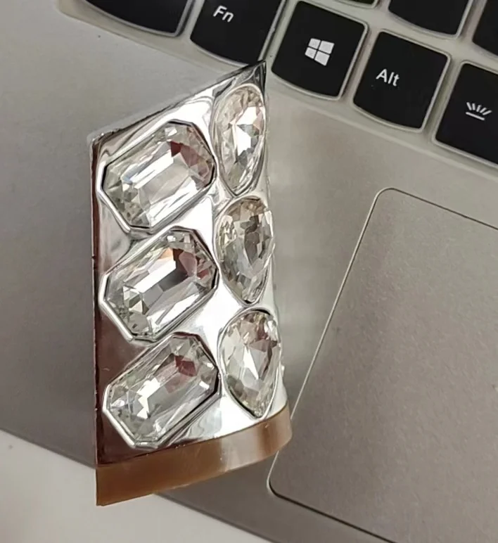 New Custom Products Top Fashion Western Heel of Shoe Crystal Stone