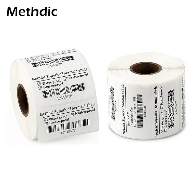 Best selling thermal label roll custom size self-adhesive label sticker waterproof shipping label