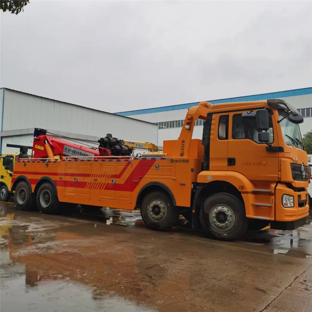 20T New Shacman Wrecker Remote Control Underlift Recovery Truck with 2 PCS 10T Hydraulic Winch