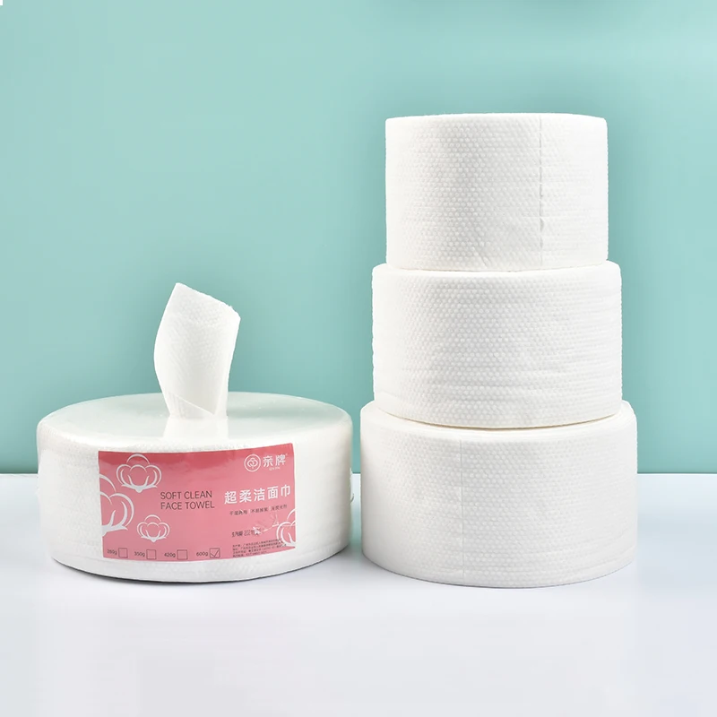Disposable 100% cotton spunlace non-woven fabric soft disposable face towel multi-purpose hotel disposable beauty salon towel