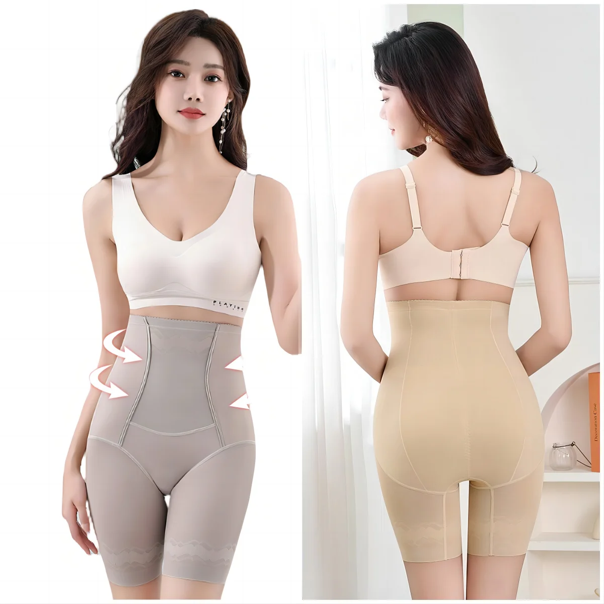 Plus Size Ultra-high waist medium pressure design Women Underwear High Waist Tummy Control Girdle Seamless Invisible Shapewear