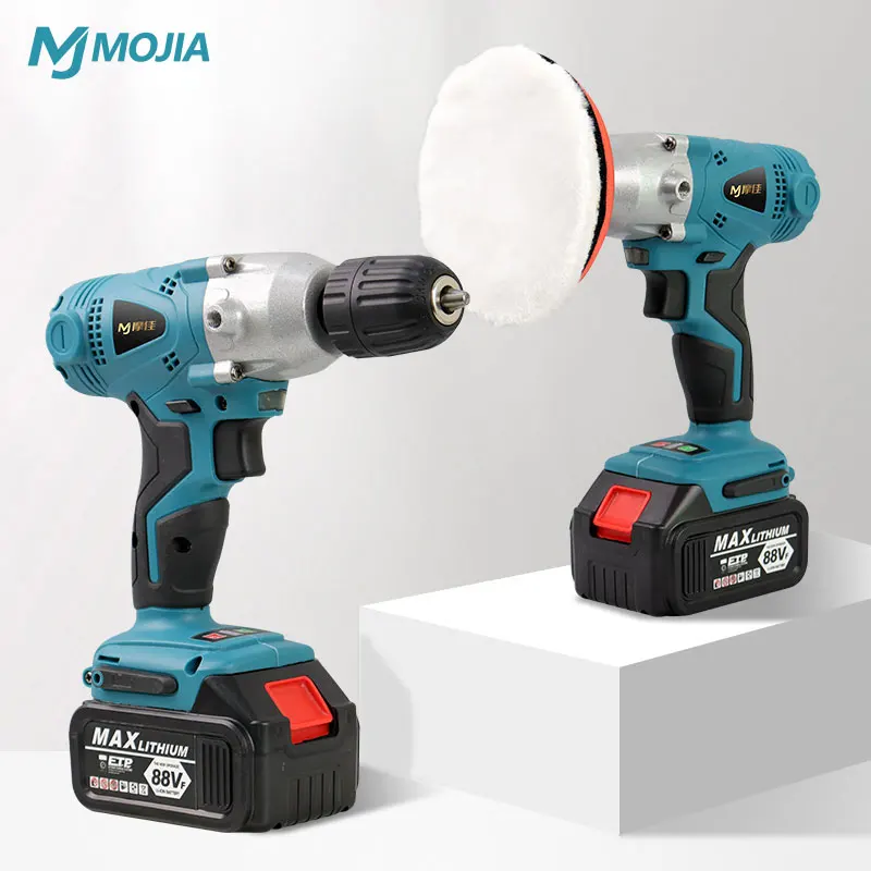 Mojia Mini 48V/88V Lithium Cordless Drill Floor Car Polisher Machine Buffer Sander Waxing