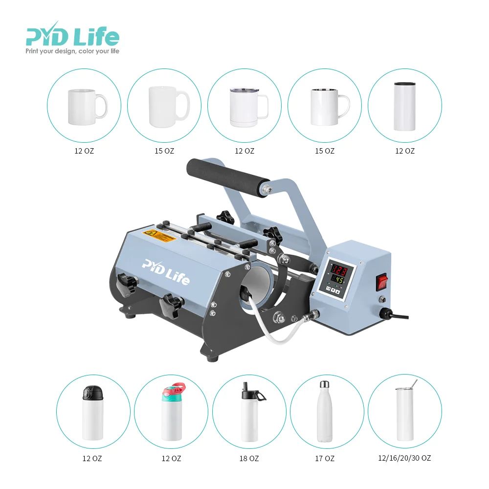 PYD Life новейший пользовательский цветной логотип 11 oz 15 сублимационные кружки 20oz 30 тонкая сублимационная