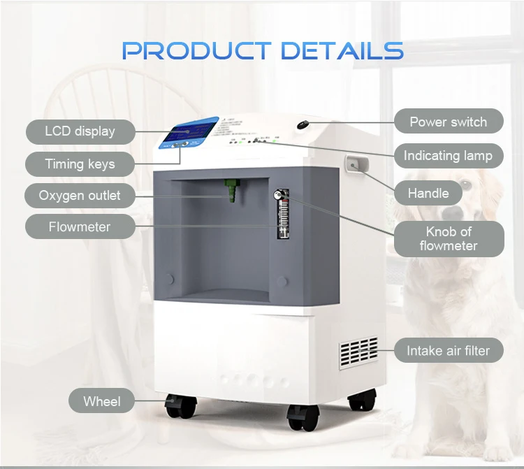 Veterinary Oxygene Concentrator Systems Gas Anesthesia Device Monitor Inhaled Ventilator Veterinary Portable Anesthesia Machine