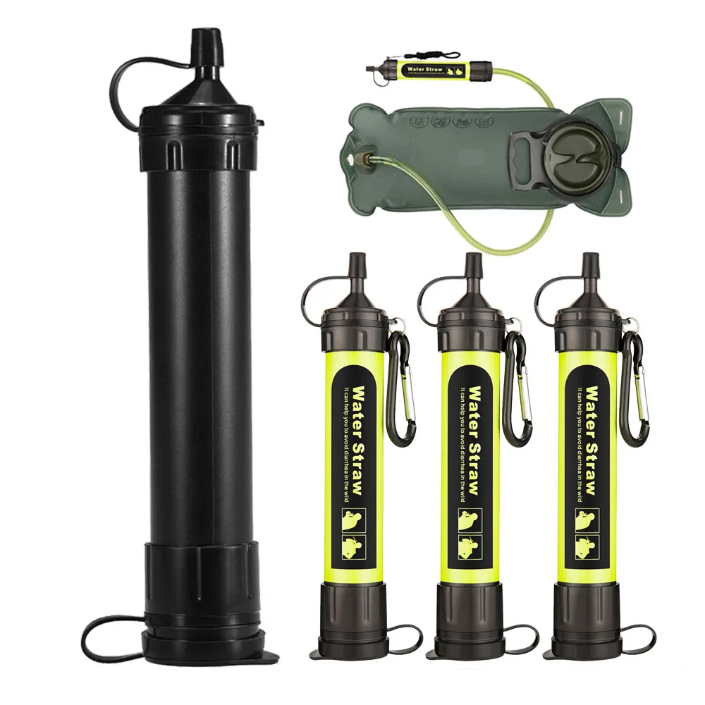 EPA passed Outdoor 0.01 Microns Portable Water Filter Filtration Straw Purifier Survival Gear