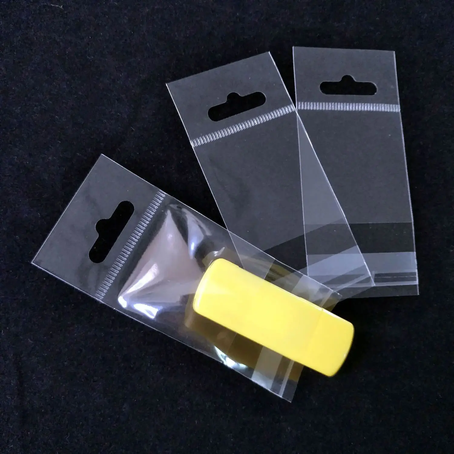 Manufacture customize self adhesive opp cpp bag with header
