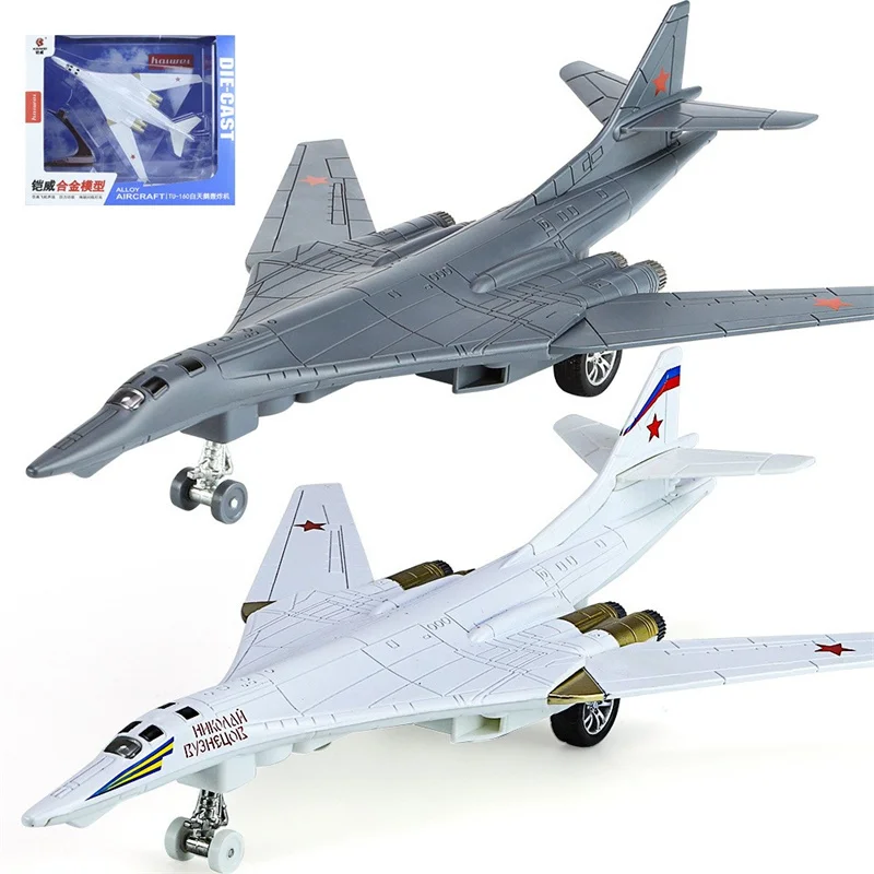Wholesale Diecast Models Airplanes TU160 Scale 1:42 26.5cm Kids Toys Private Aircraft