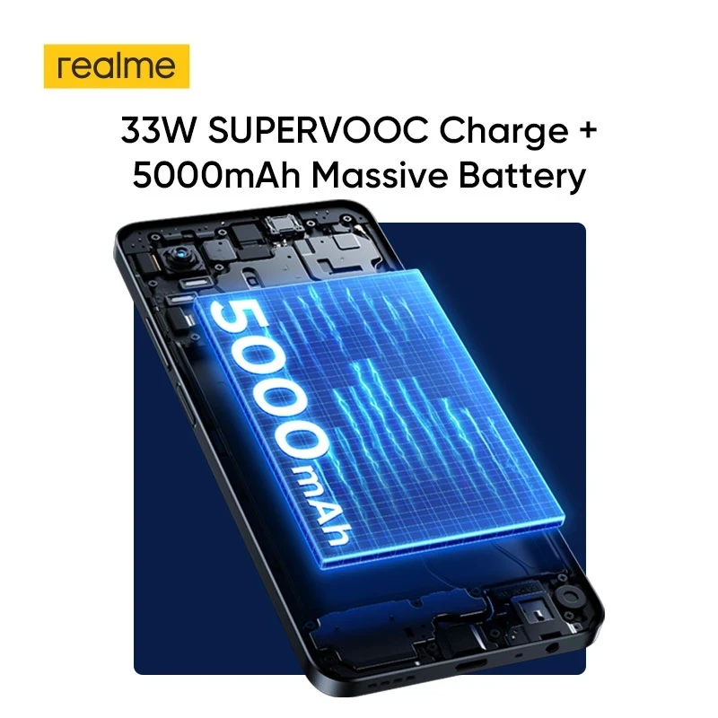 Global Version Realme C55 Smartphone MediaTek Helio G88 AI 64MP Camera 33W SUPERVOOC Charge FHD+ 6,72' 90Hz Screen Cellphone