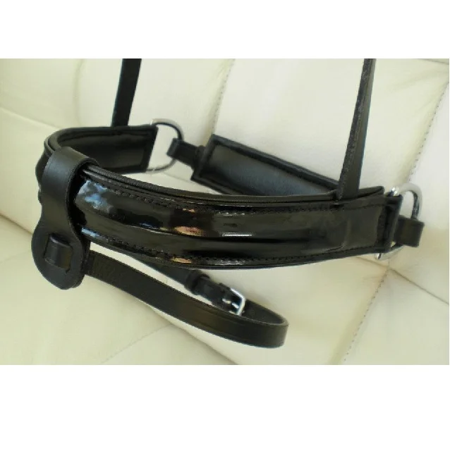 Высококачественная Черная пациентная Роскошная модная повязка на нос лошади со съемной лентой для вспышки и шведской застежкой