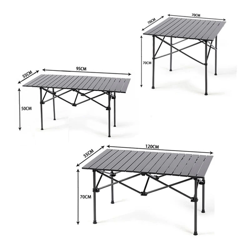 Jetshark High Quality Portable Outdoor Modern Aluminium Foldable Dining bbq Picnic Easy Portable Folding Camping Table