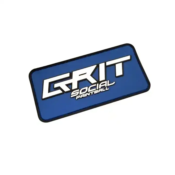 PVC Patches Ironing on Garment 3D  Embossed Logo Hat Label Patch Custom Flag Hook and Loop Patches for Clothing