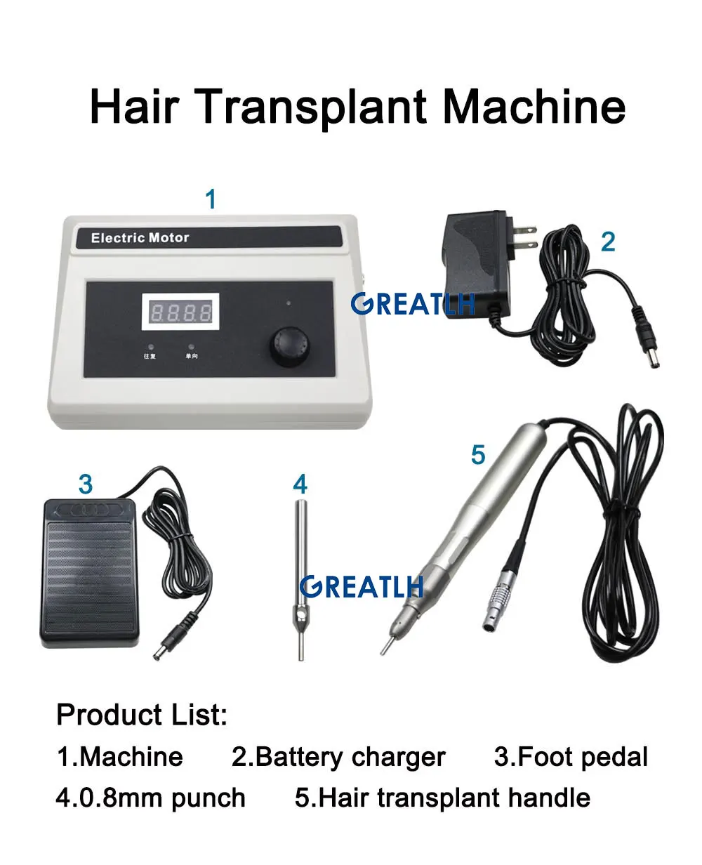 High Quality Hair Follicle Extractor Machine Motor Hair Transplanted Instrument Hair Planting Tools