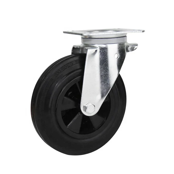 OEM 6 inch 8 inch swivel top plate waste bin container casters wheels