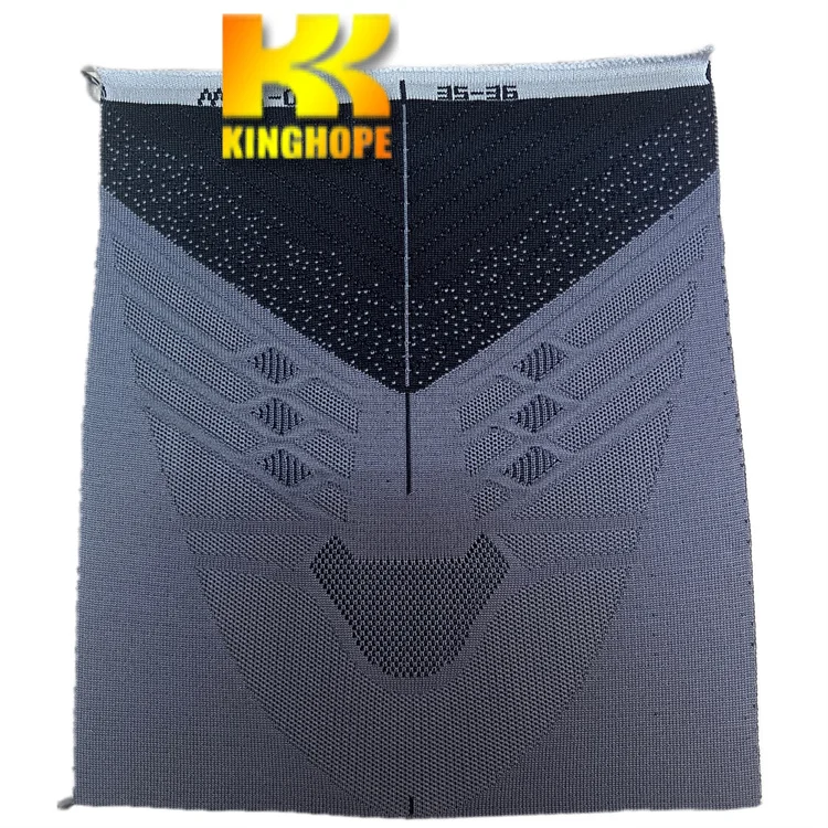 Новый дизайн низкая цена верхняя жаккардовая сетчатая ткань женская и мужская обувь вязаный материал