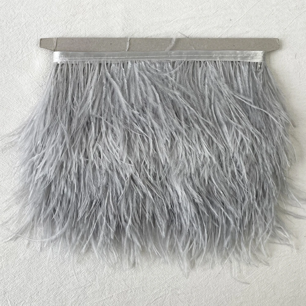 Meters 10 Yards Trim Dyed Fringe Ostrich Feather Lace Trims For Handbags Garment