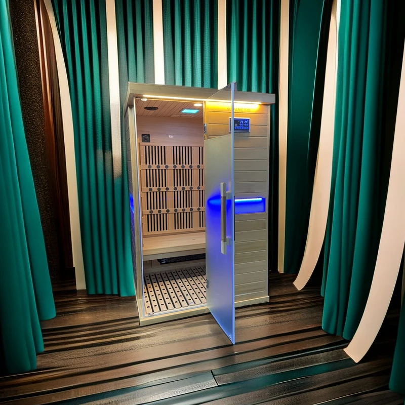 Home Use big Indoor Sauna Equipment infared sauna solid wood 2 person dry steam sauna room