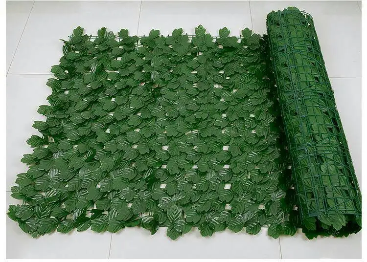 artificial ivy hedge Green artificial leaf fence sale in factory wholesale price