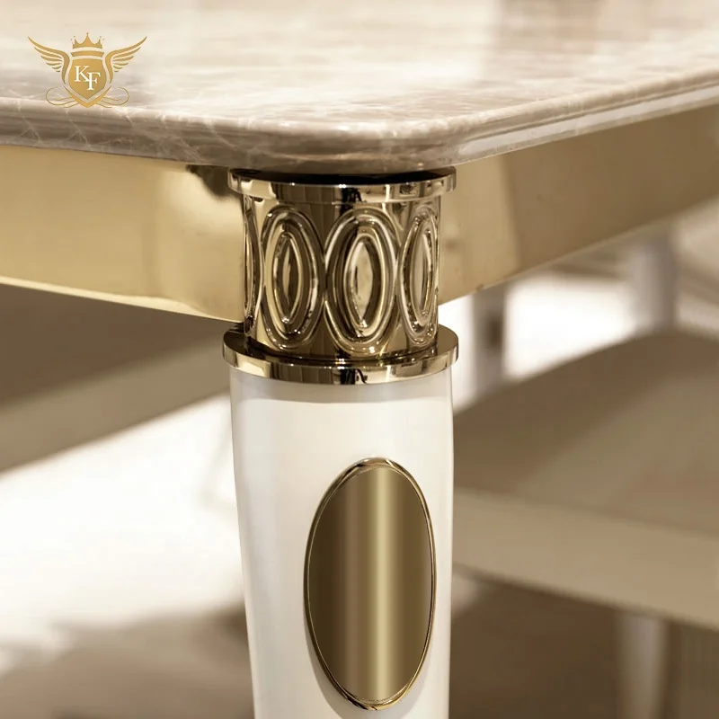Manufacturer Wholesale Modern Light Luxury Long Marble Dining Table
