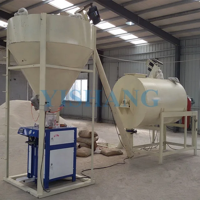 1-2t/h cement glue/putty powder dry mix mortar production line