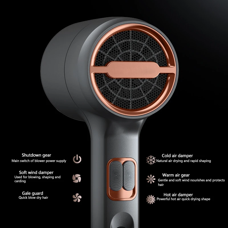 Professional Portable Household Ionic Blow Dryer Hotel Use Rechargeable Wireless Cordless Hair Dryer