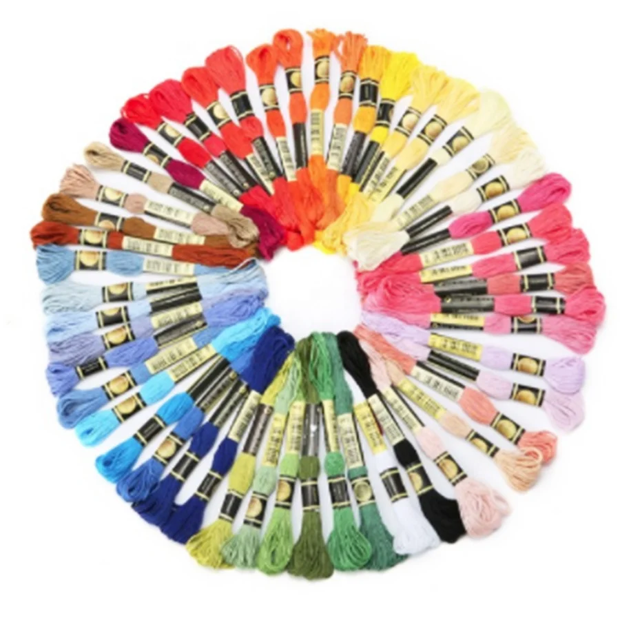 China manufacturer wholesale DIY cotton embroidery thread 447 colors cotton yarn for knitting