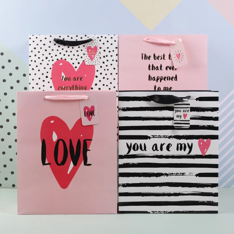 
china customized size selection quality brown cartoon paper gift bags 