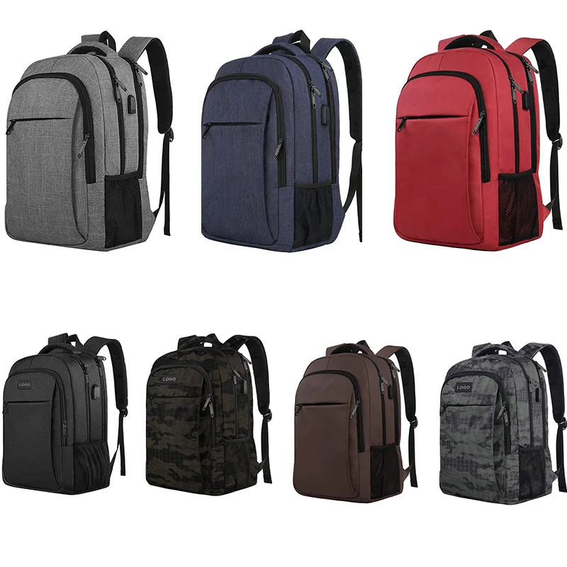 Business Travel Laptop Backpack Polyester Travel Business Backpack Large Capacity Backpack Work Bag Custom Logo