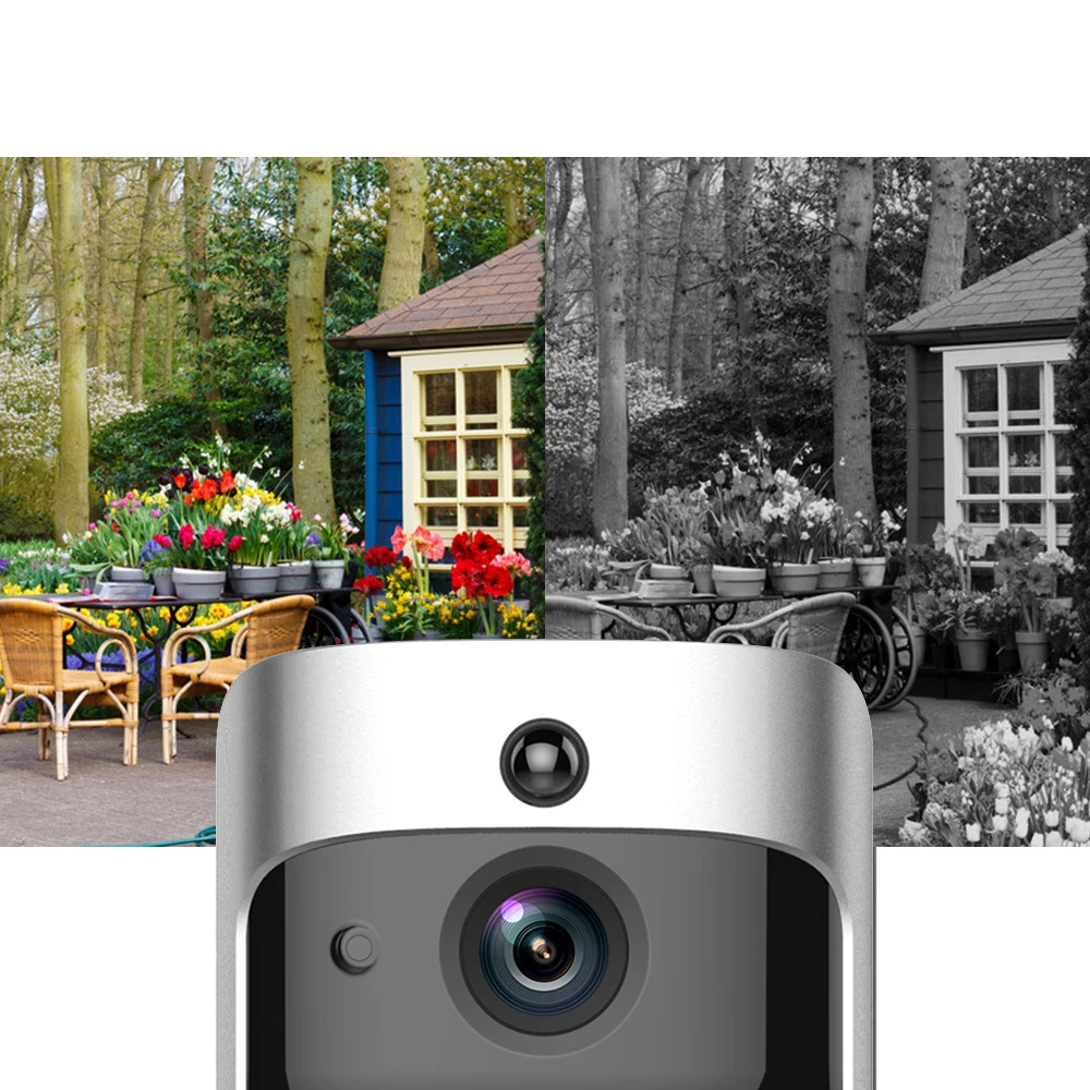 smart wireless doorbell 720p hd security home camera real-time video two-way talk wifi doorbell camera