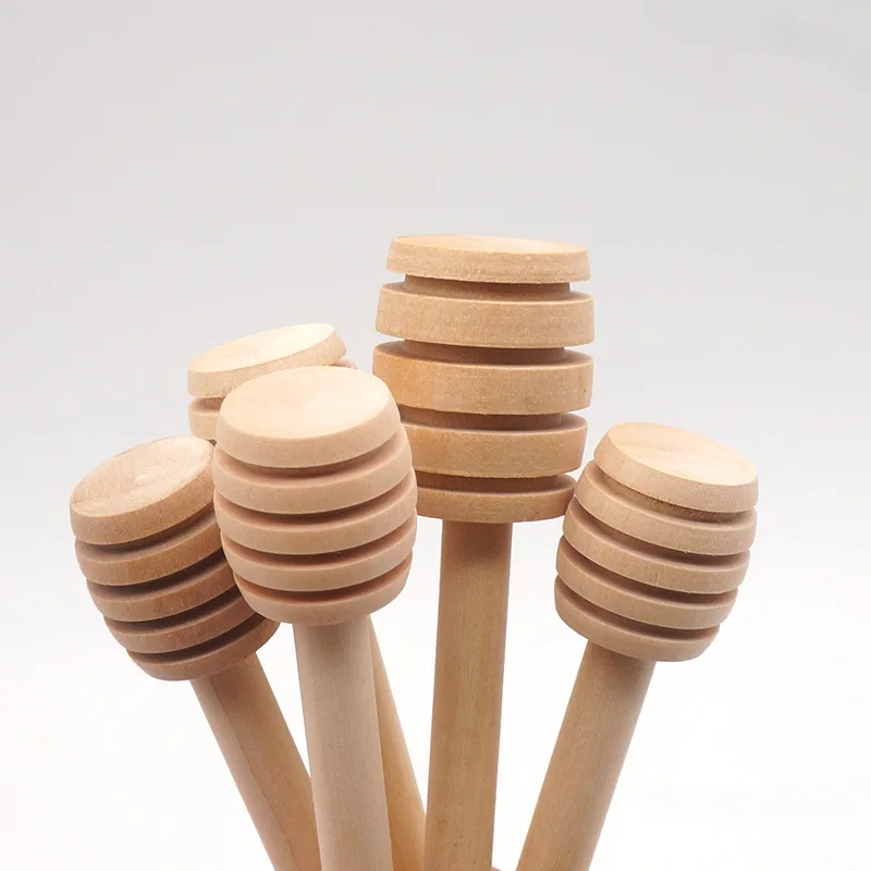 8cm 10cm 15cm Mini Wooden Honey Dipper Sticks,Stirrer Stick for Honey Jar Dispense Drizzle Honey