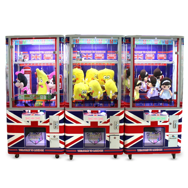 Hot model scissors cut prize push coin machine toy game for Russia
