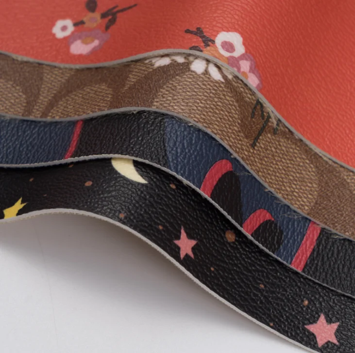 Pure pvc synthetic leather sheet goyard bags making fabric wholesale