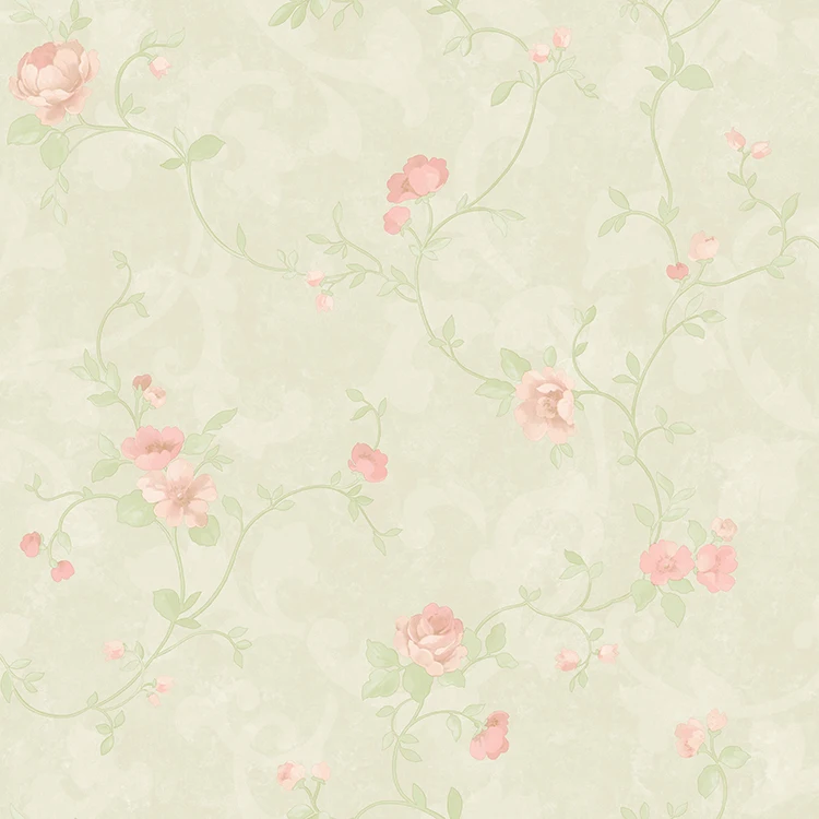 Home Interior Wall 3D PVC embossed flower Wallpaper for home walls