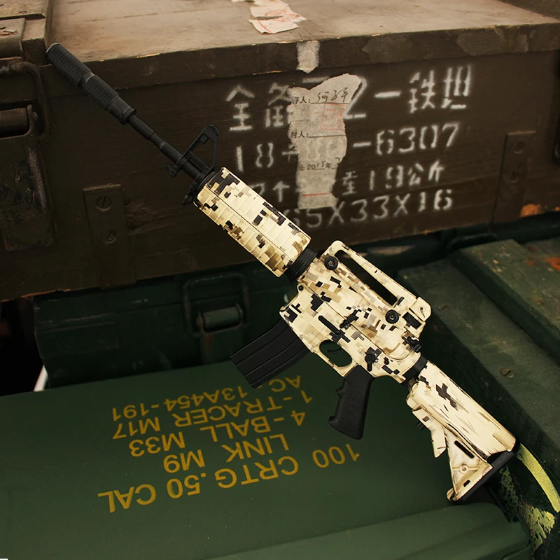 M4a1 игрушечный карабин реалистичная модель пистолета металлический настоящий безопасный пистолет для мальчиков подарок разборка 28 см