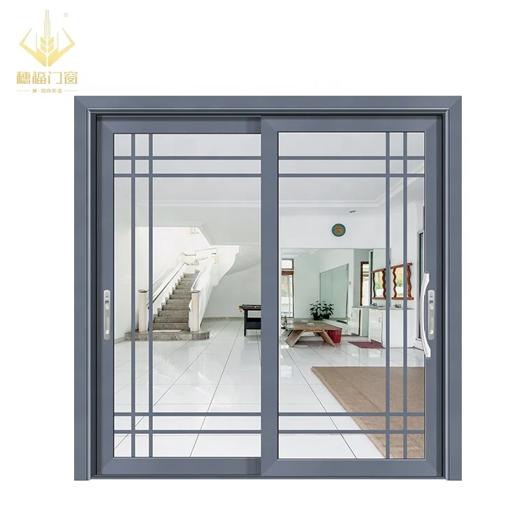 Wholesale modern house main entrance sliding door design hinges glass door