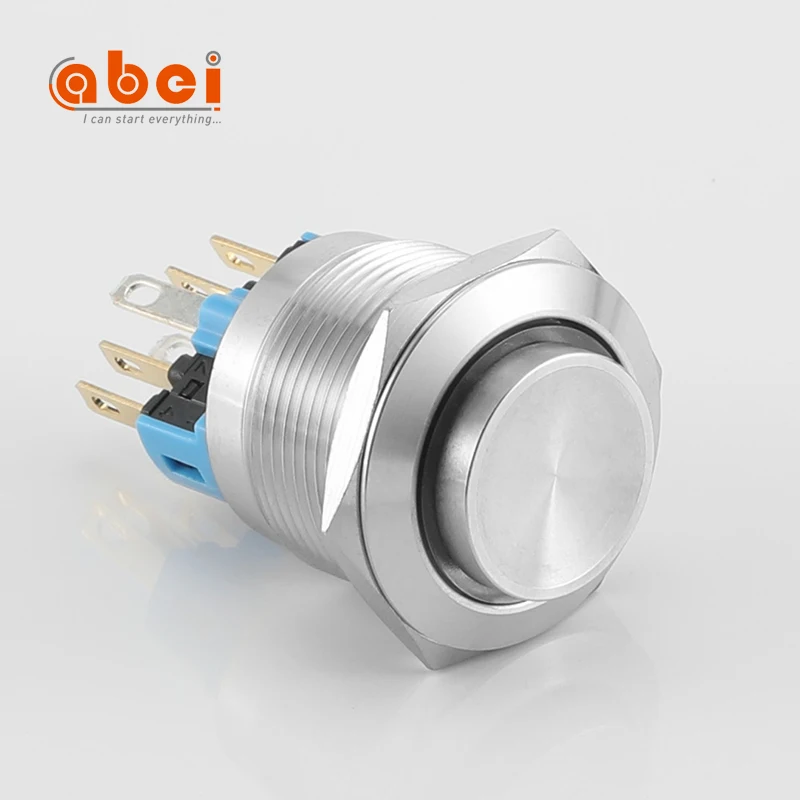 ABEI 22mm motorcycle switch metal led light industrialwaterproof momentary push switches button
