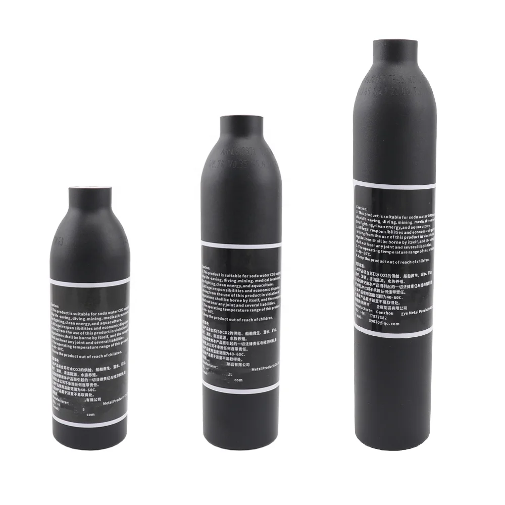 0.35L/0.45L/0.5L PCP Aluminum Co2 Cylinder Paintball HPA Tank M18x1.5 Thread 4500PSI