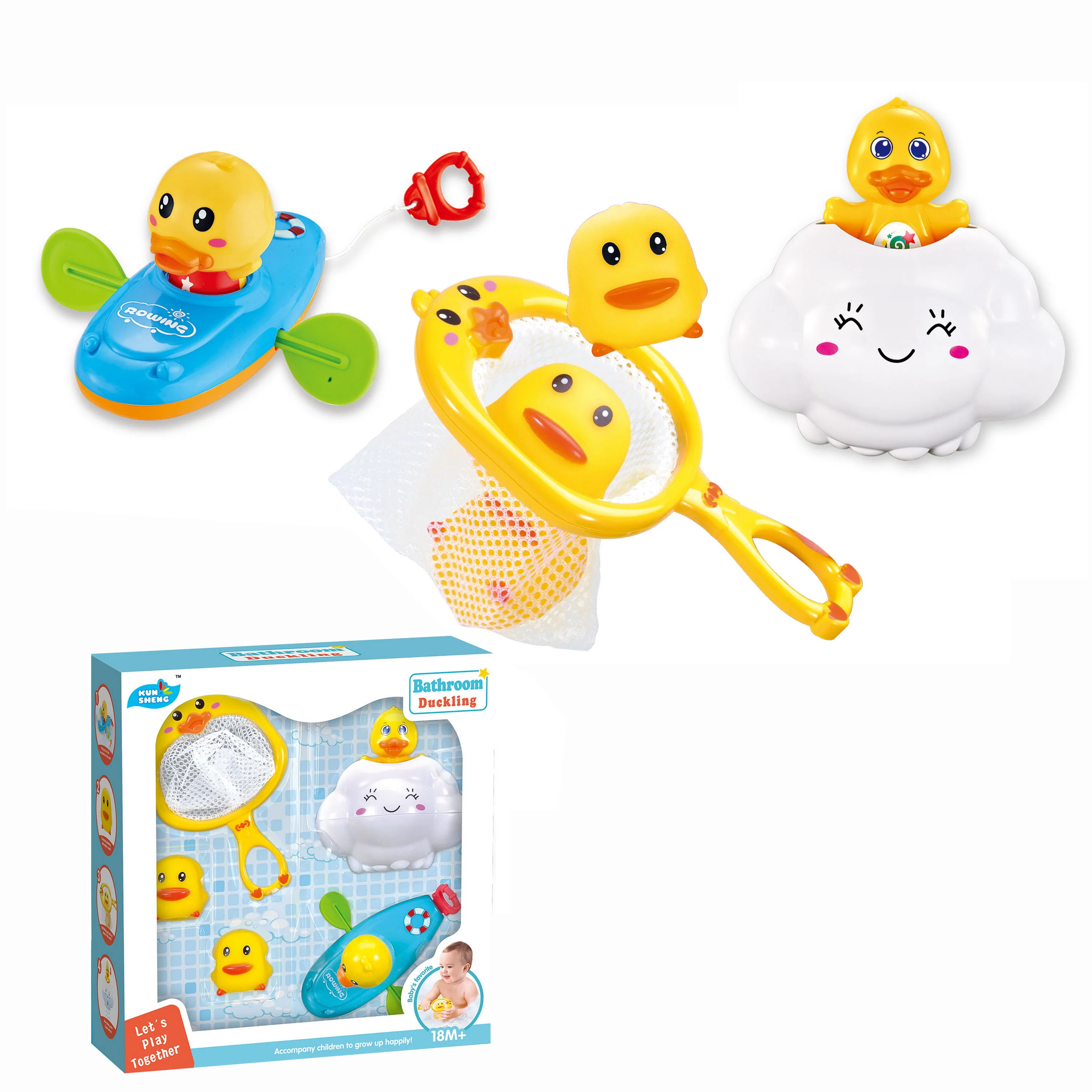 Bathroom duckling set Swim item bath animals toys for kid