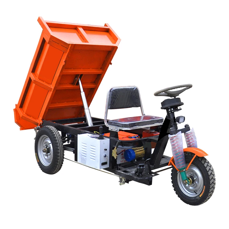 Self loading mini dumper electric, 60V 2000W mini tracked dumper, mining underground dumper