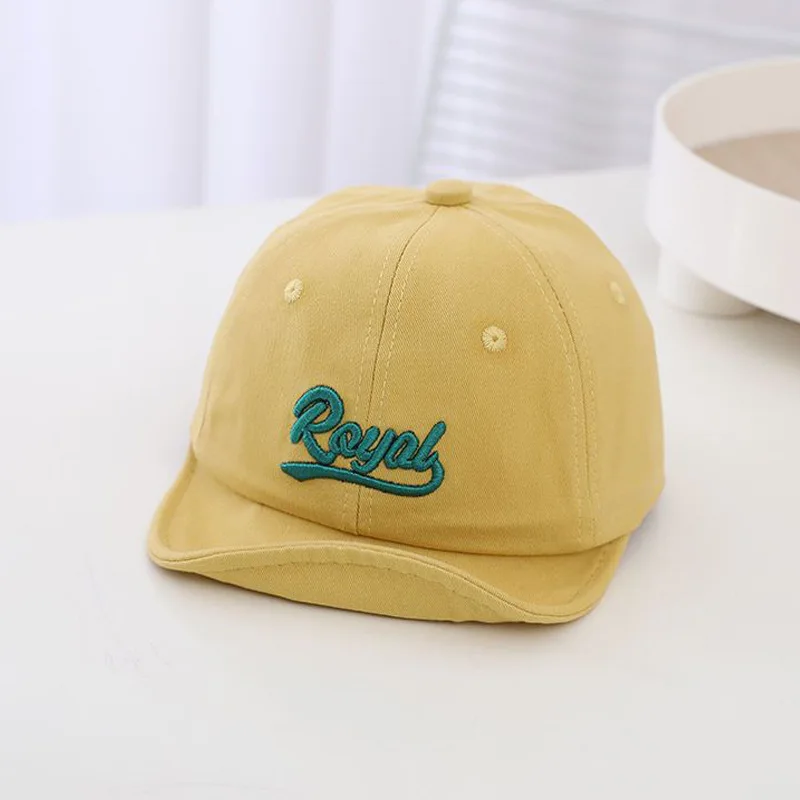 High quality print embroidery custom Baby hats Sun Protection Adjustable Travel Children Snapback Solid Color Kids Baseball Cap