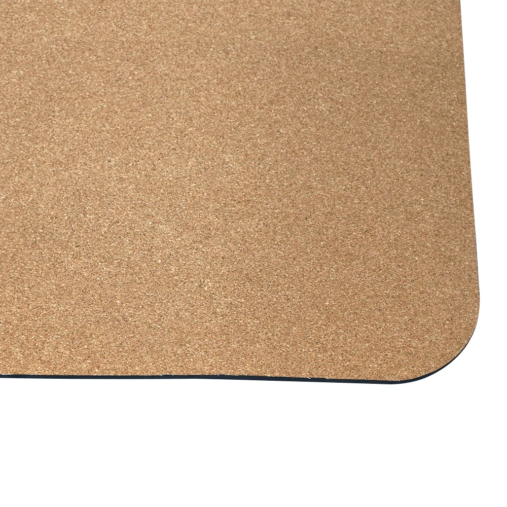 Eco friendly custom logo anti slip  natural cork yoga mat