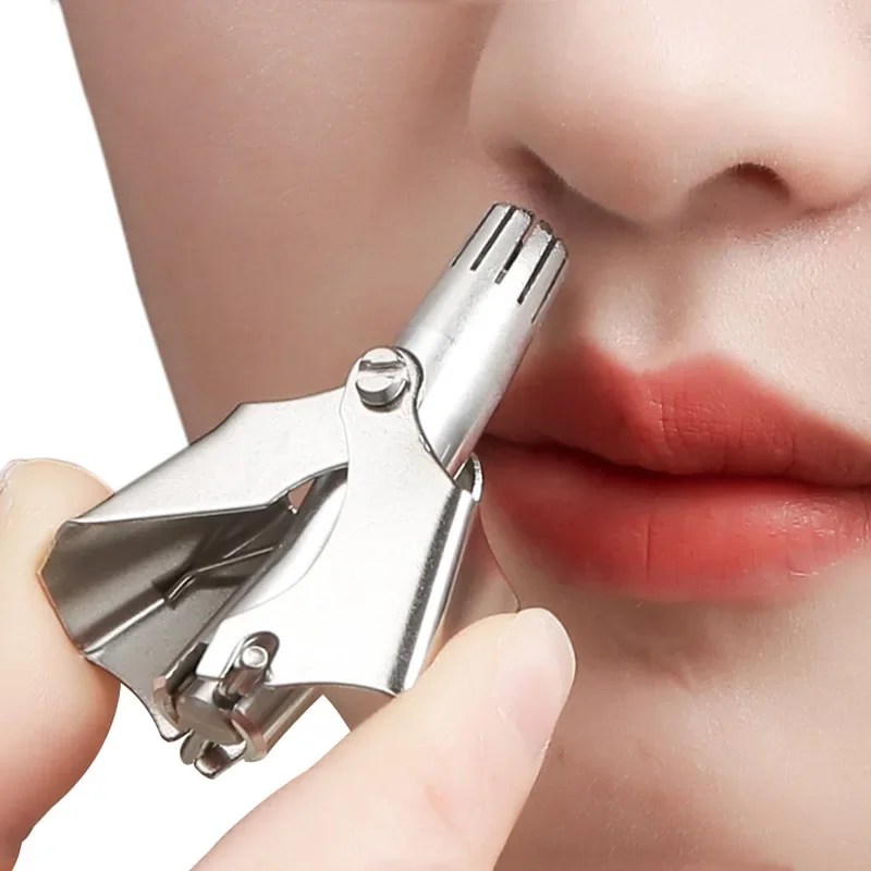 Manual Washable Portable Hair Remover Nose Ear Trimmer for Men Stainless Steel Vibrissa Razor Shaver