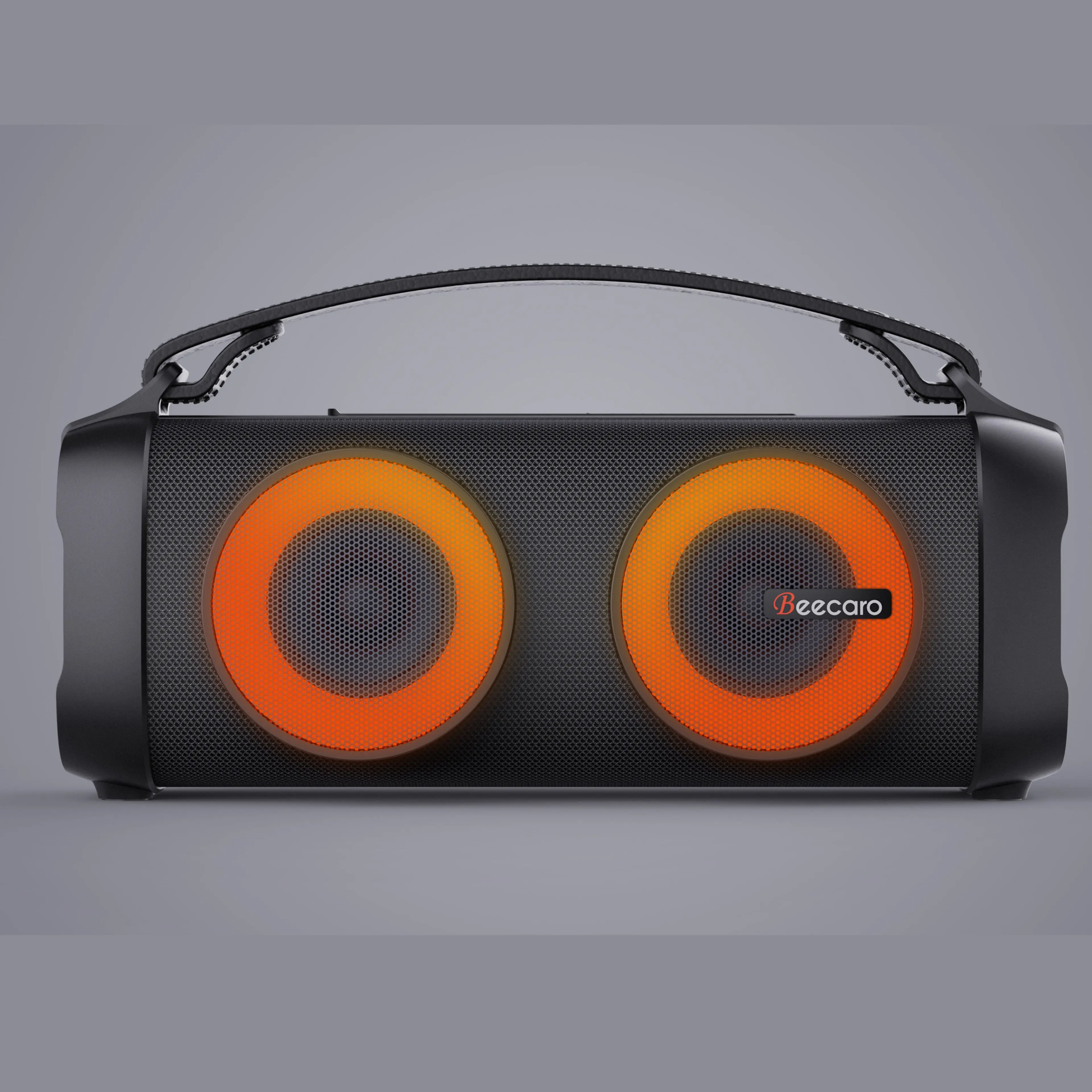 Wireless Woofer Hifi Double 2.5 Inch Bass BT Boombox Fabric Speaker RGB LED Colorful Light Active AUX Outdoor Portable Speaker