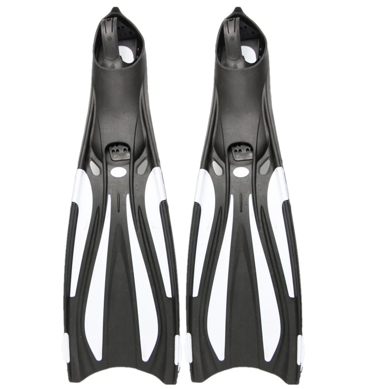 Adult Lightweight TPR Rubber Full Foot Swimming Snorkeling Diving Fins Yellow Red White XXL