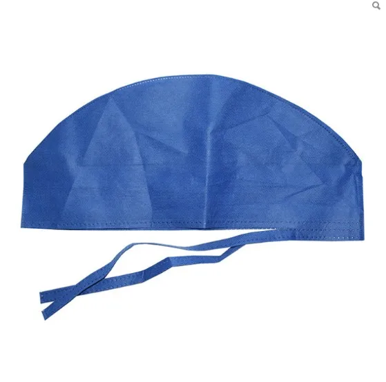 High Quality Hand Made Disposable Nonwoven Hat Colorful And Breathable Mob Bouffant Round Cap