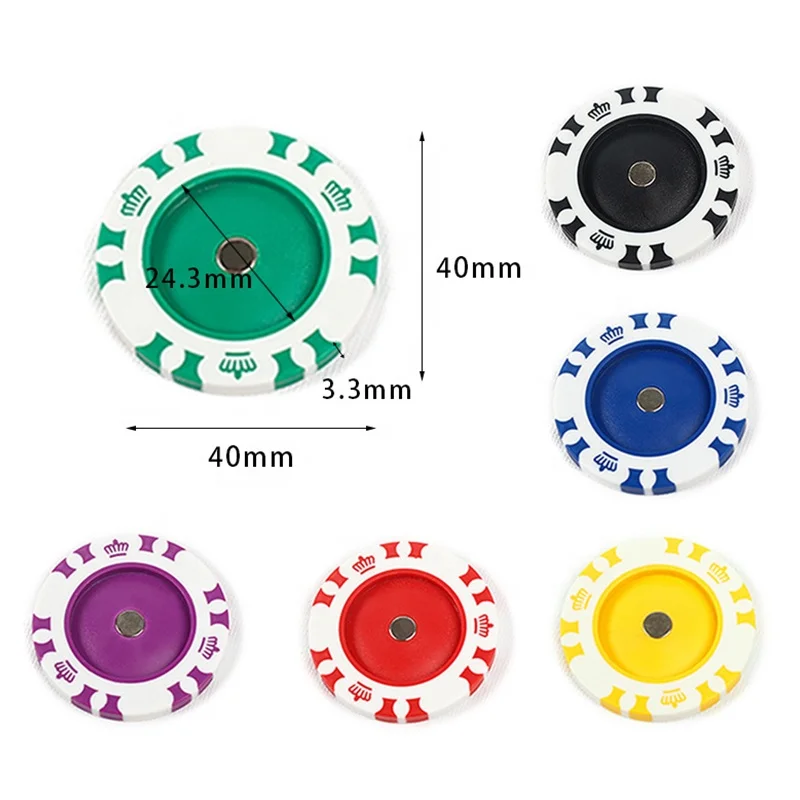 golf accessories Custom New Design Die Casting Ball Marker Magnet Golf Coin Poker Chip Metal Soft Enamel Golf Ball Marker