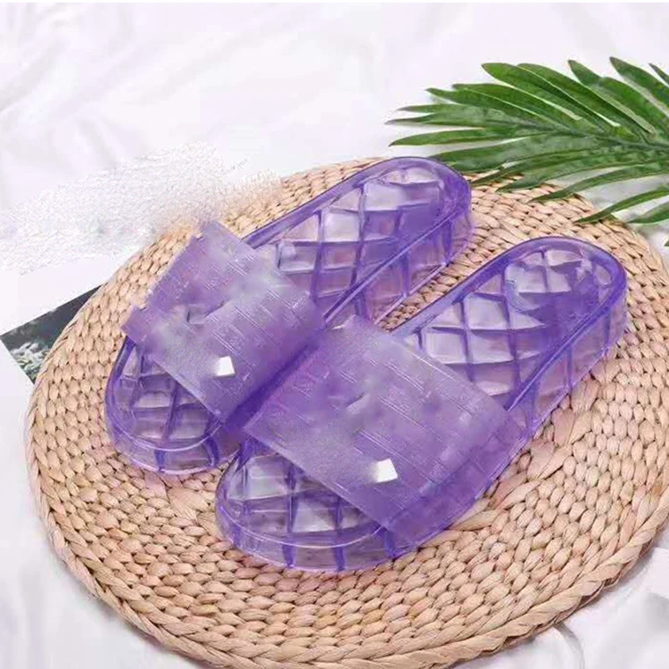 Superior quality transparent crystal jelly slippers luxury brand slippers designer slippers Designer slide