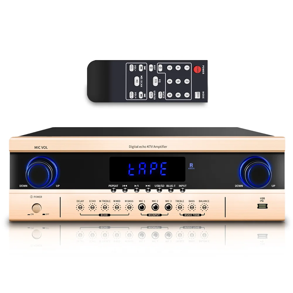 Entertainment Black InAndOn Amplifier Premium High Power Home Amplifier KTV Karaoke Machine Amplifier Home Theater System